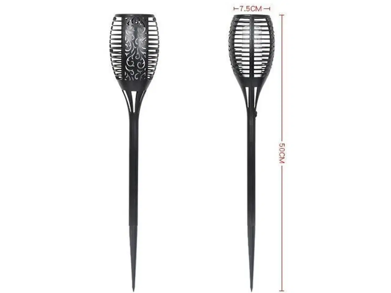 Billede 2 - 5 stk. LED havelygte med flammende lys