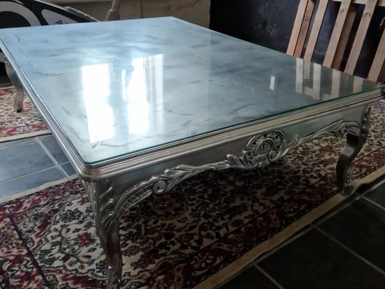 Billede 1 - Smukt Sølv Rokoko sofabord 