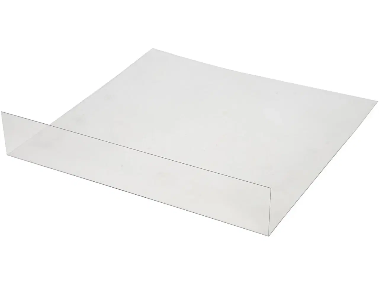 Billede 1 - Transparent PET Plade 375x380 mm med ombukket kant