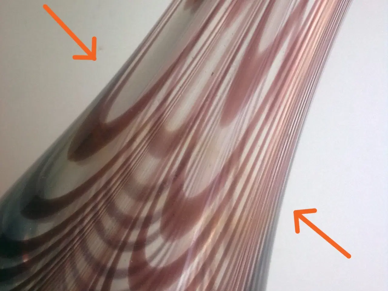 Billede 8 - Stribet næbvase Kastrup glas Holmegaard