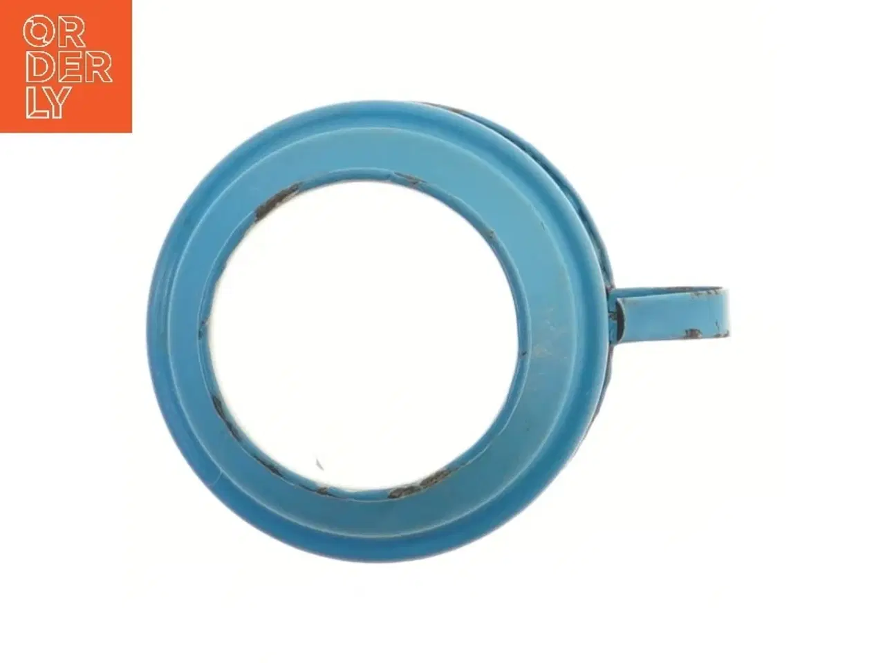 Billede 3 - Blå emaljekrus (str. Ø 11 cm længde 8 cm)