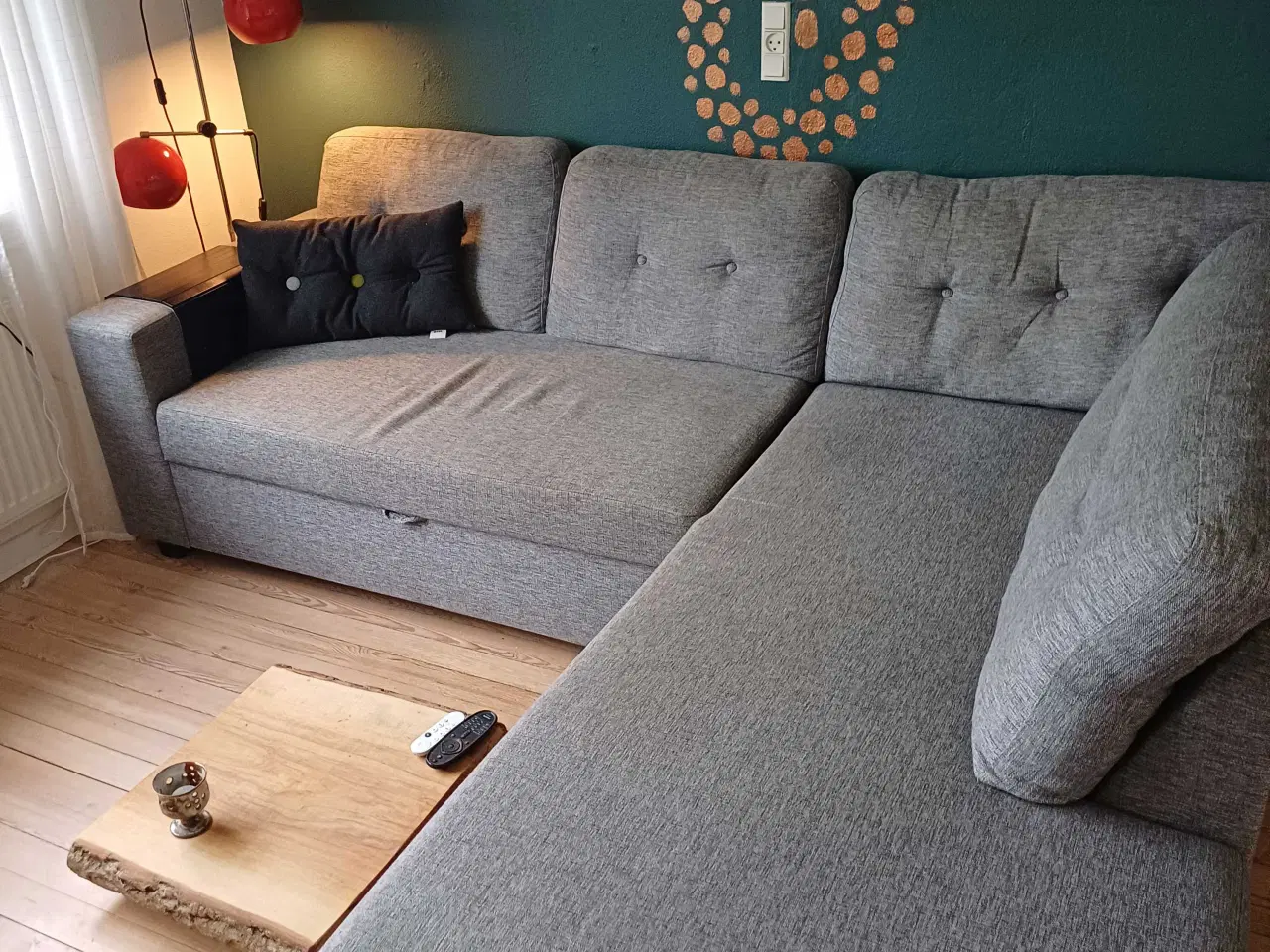 Billede 2 - Sovesofa med chaiselong og opbevaring