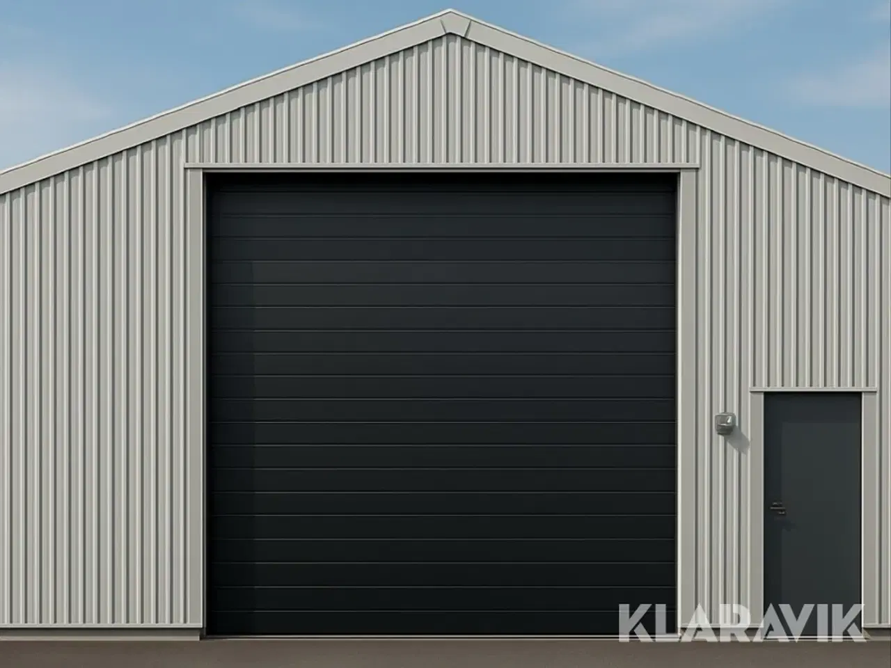 Billede 1 - Ledhejseport Bearsafe RAL9005 3 linjer, 4x4m