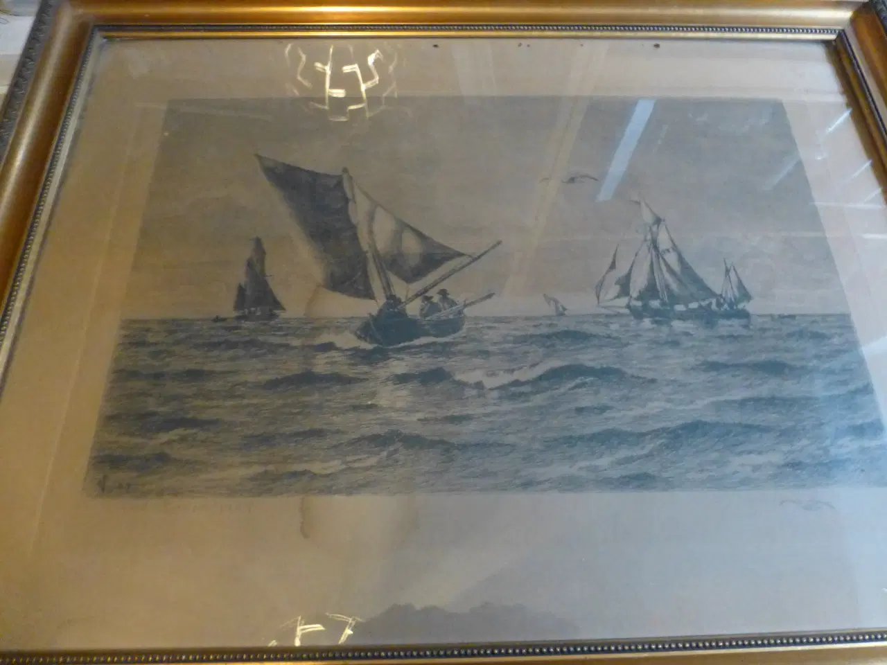 Billede 1 - Carl Locher Radering (1851-1915) Signeret 1907