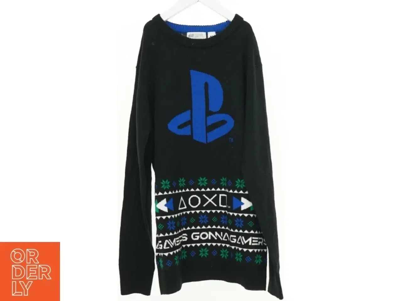 Billede 1 - Sweatshirt, playstation jule motiv fra H&M (str. 164 cm)