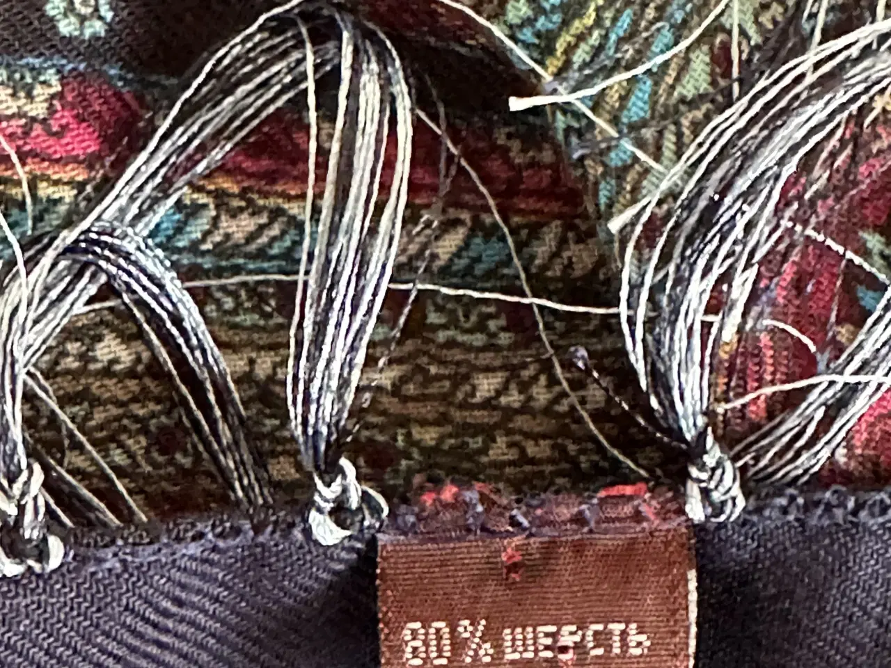 Billede 12 - To store retro uldsjal fra Rusland i flot stand