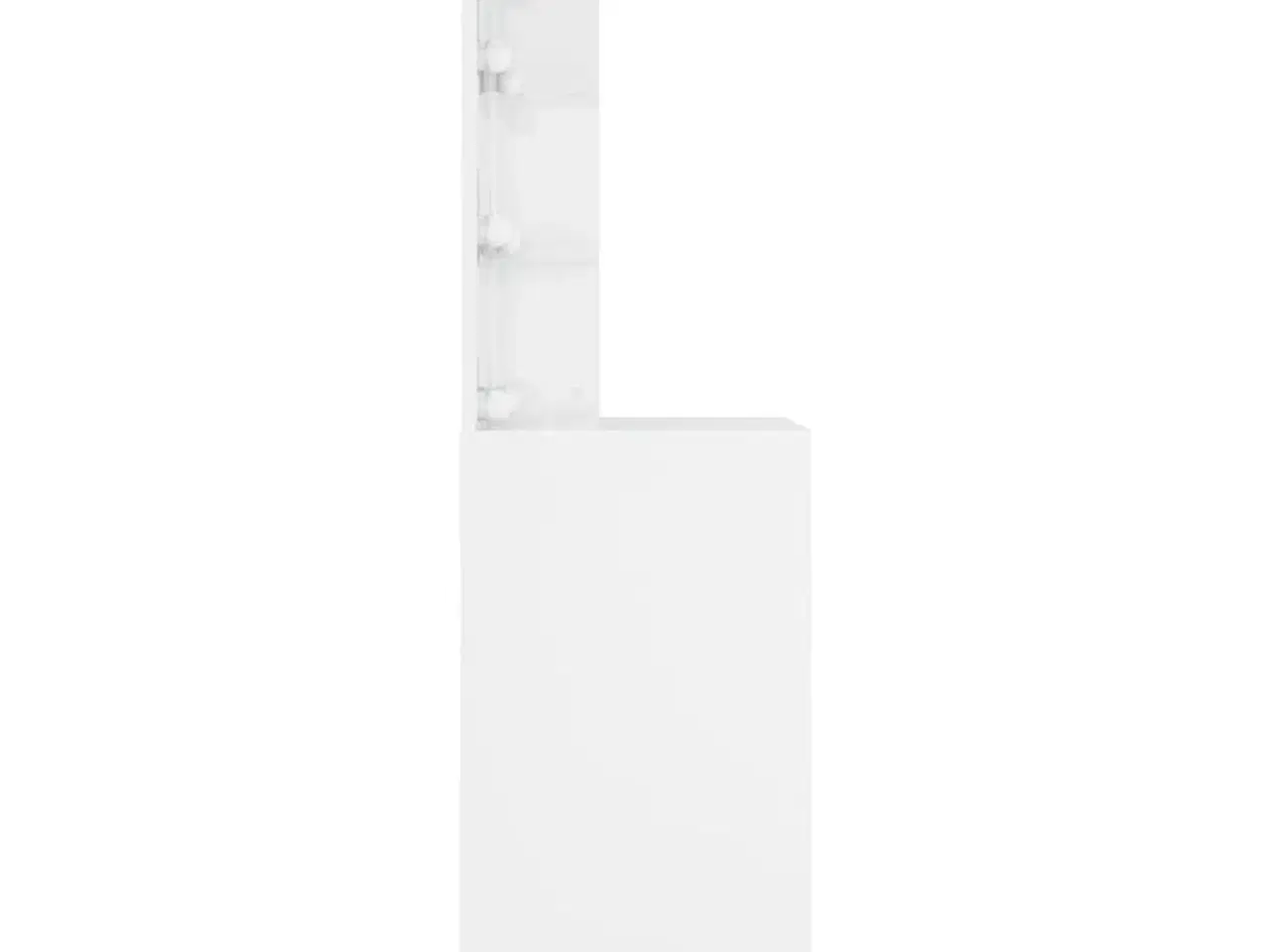 Billede 6 - Makeupbord med LED-lys 60x40x140 cm hvid højglans