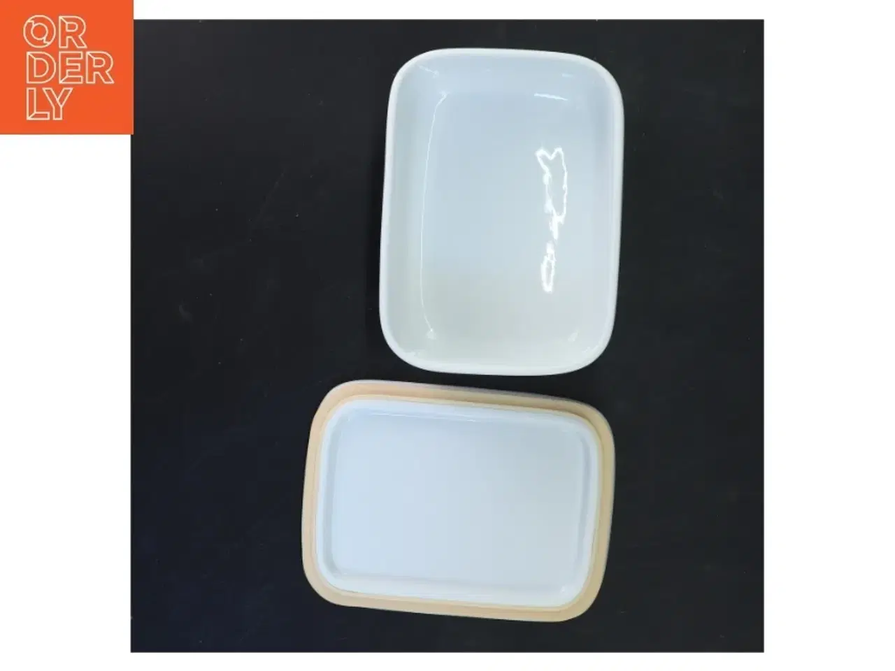 Billede 4 - Hvid smørbox fra Trip Trap (str. 7x15x11 cm)