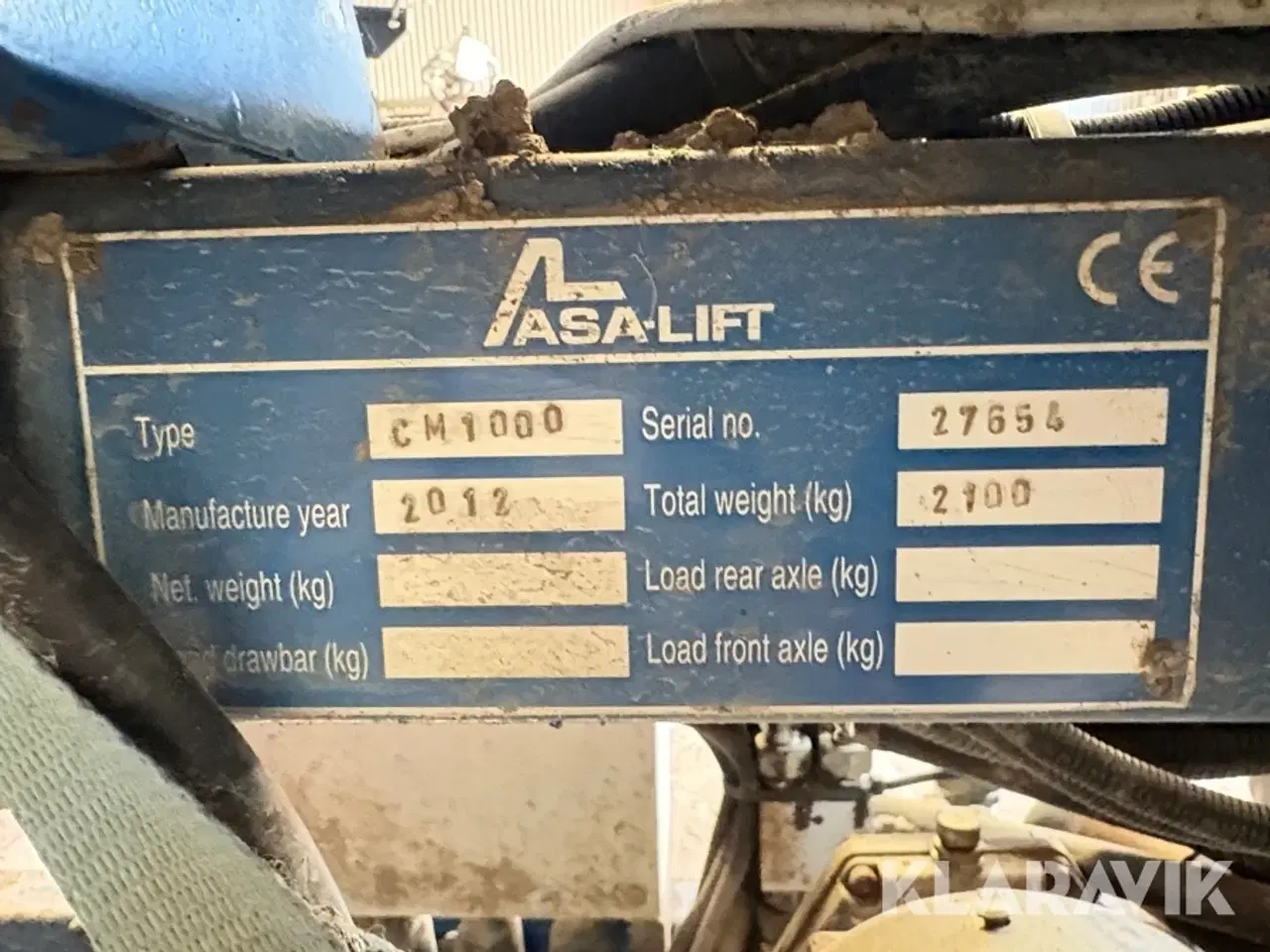 Billede 5 - Grøntsagsoptager 1 række ASA-lift CH1000