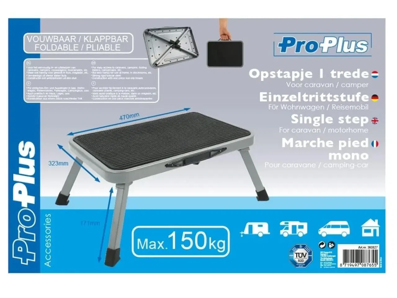 Billede 6 - foldbar taburet 150 kg metal