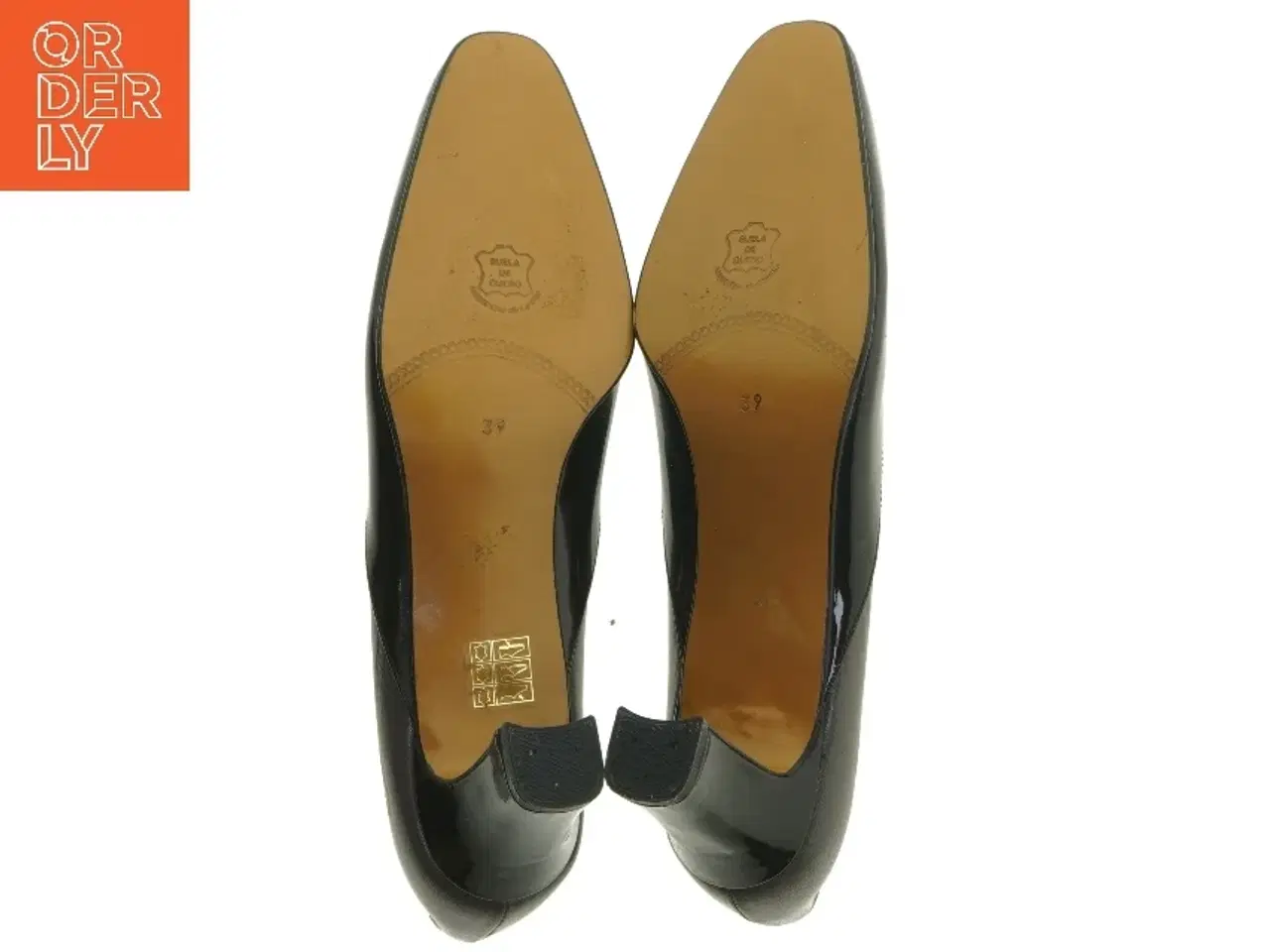 Billede 3 - Sorte læderpumps (str. 39)