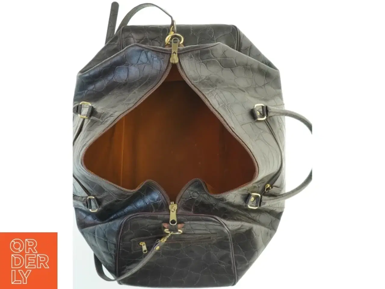 Billede 6 - Stor Mulberry Læder Rejsetaske med krokodillemønster (str. 62x48 cm)