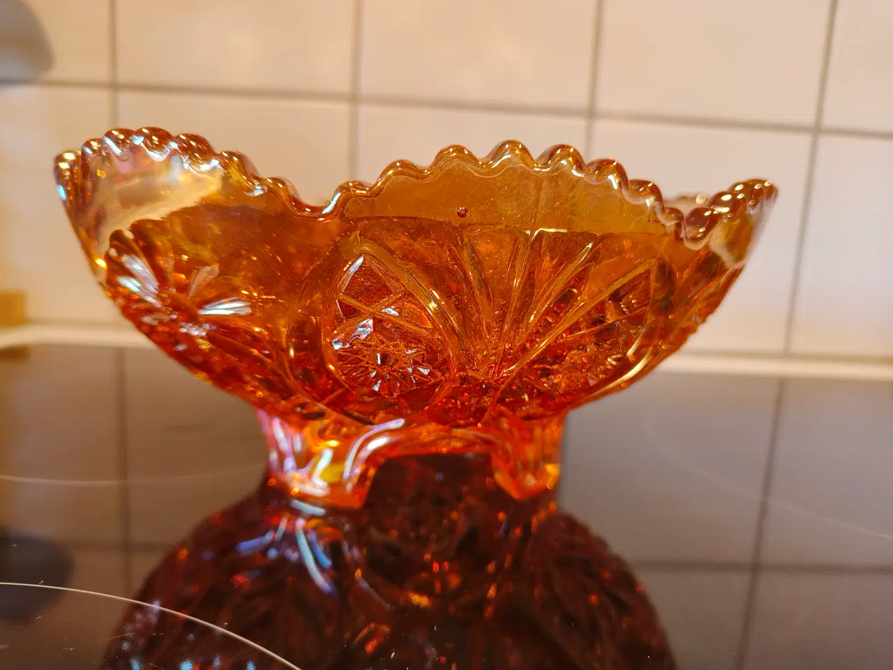 Billede 3 - skåle krystal og Orange skål