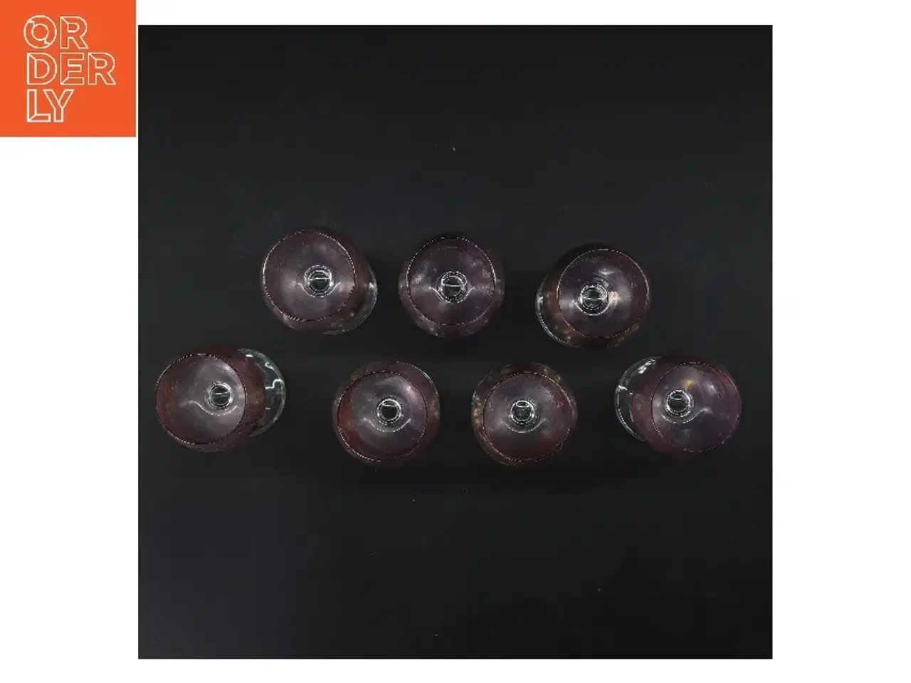 Billede 2 - Dekorative glas med guldmønster (str. 7 stk Ø 5 cm længde 15 cm)