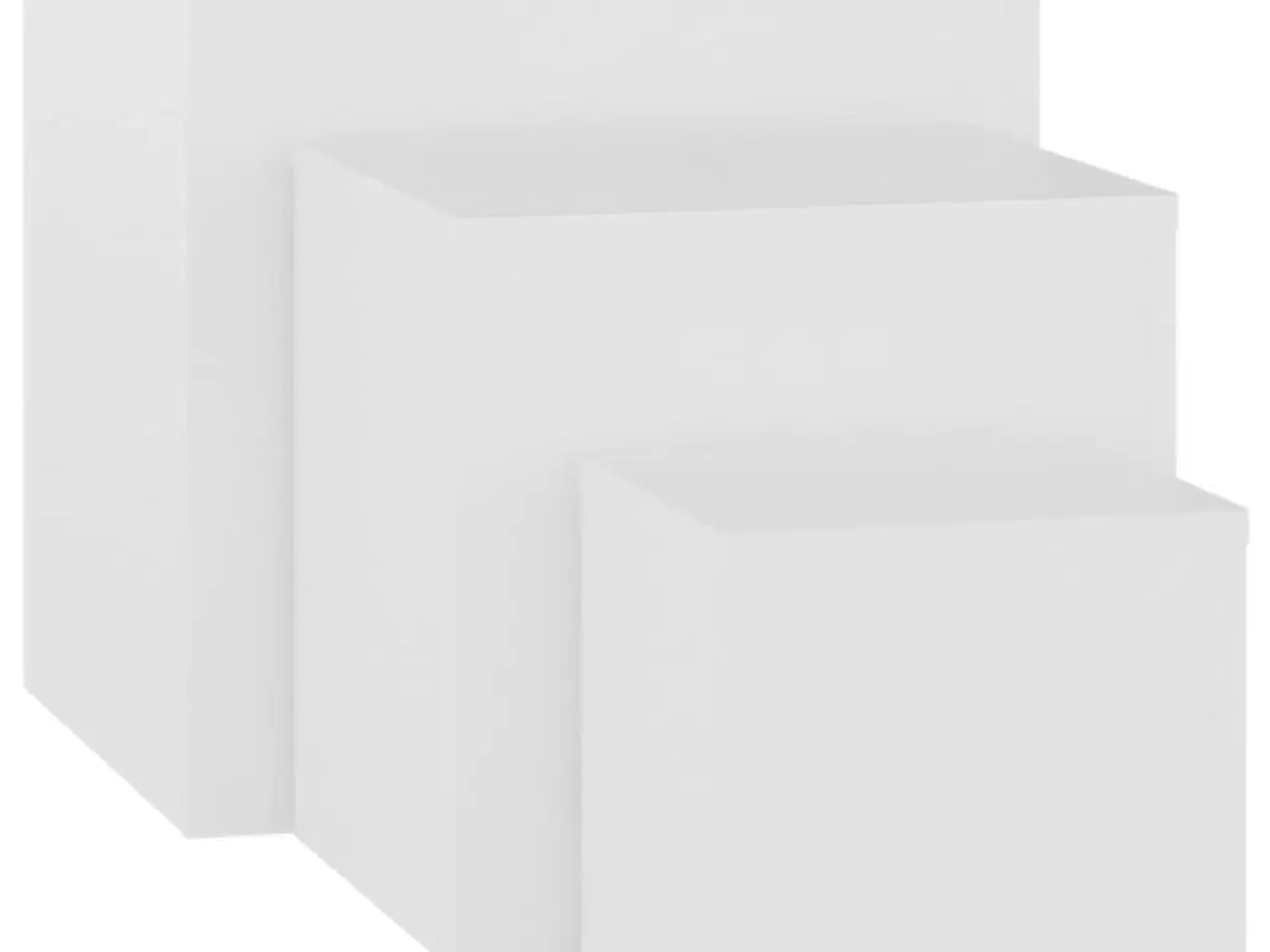Billede 2 - Sideborde 3 dele spånplade hvid