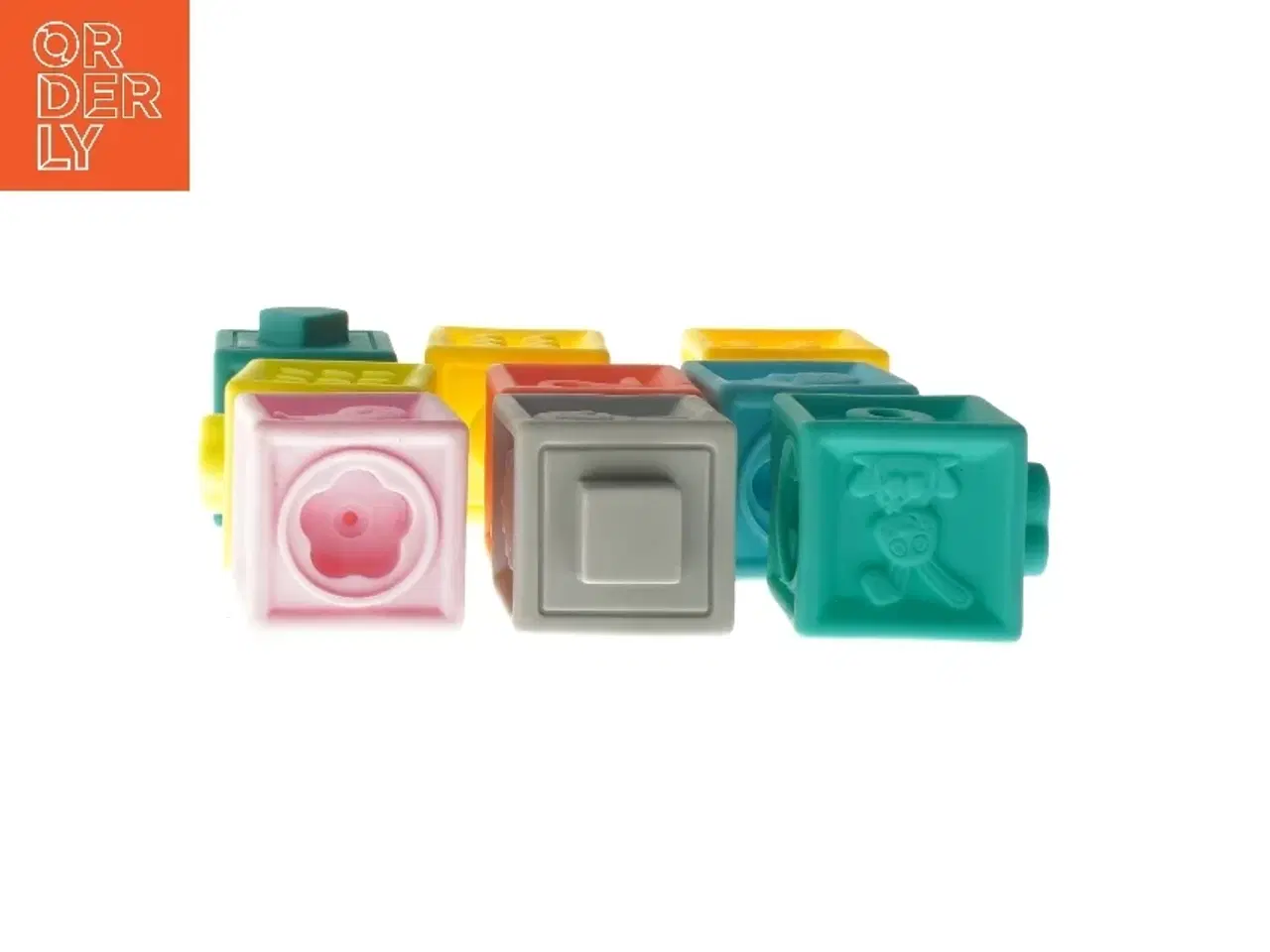 Billede 3 - Sanseklodser med motiv og tal (str. 5,5x5,5 cm)