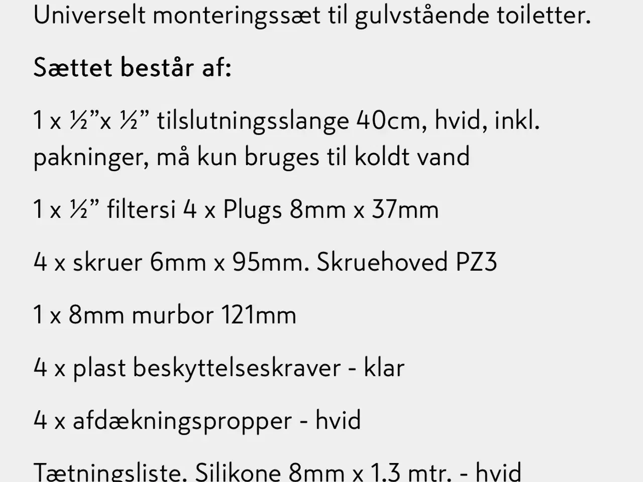 Billede 4 - Monterings sæt til wc 