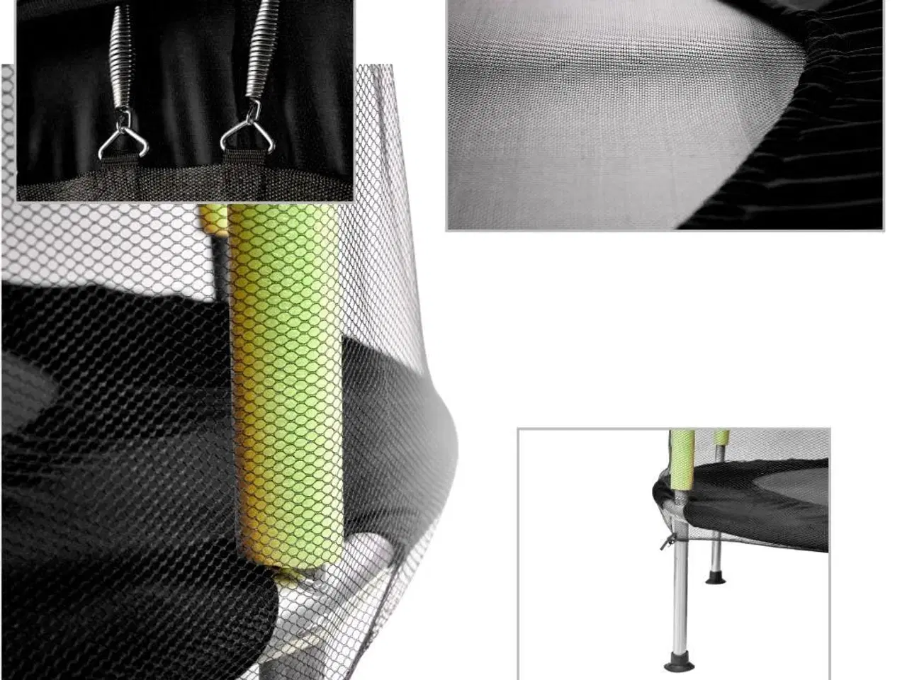 Billede 2 - Børnetrampolin 140 cm med sikkerhedsnet – grøn