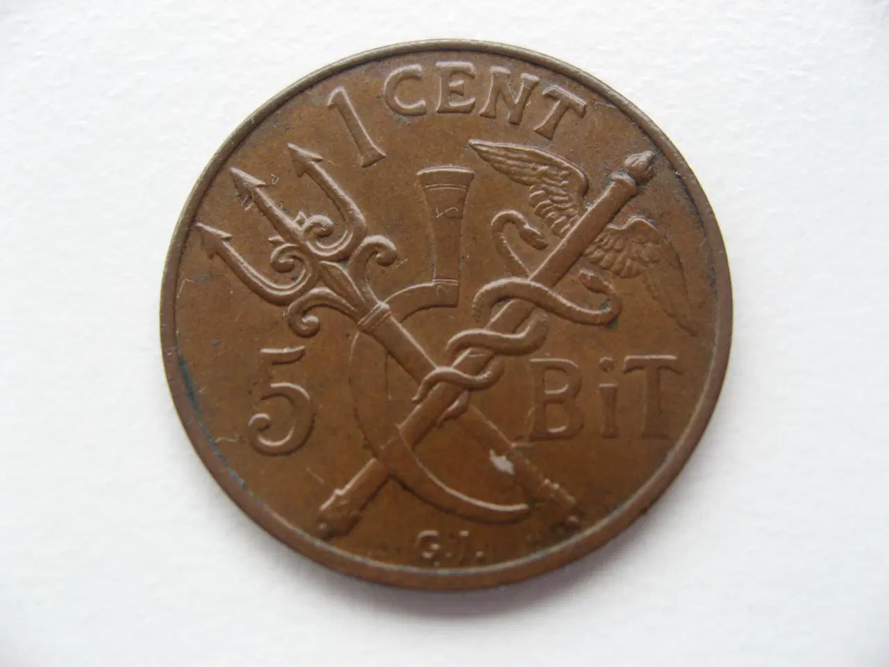 Billede 2 - DVI Flot 1 Cent/5Bit 1913, Attraktiv