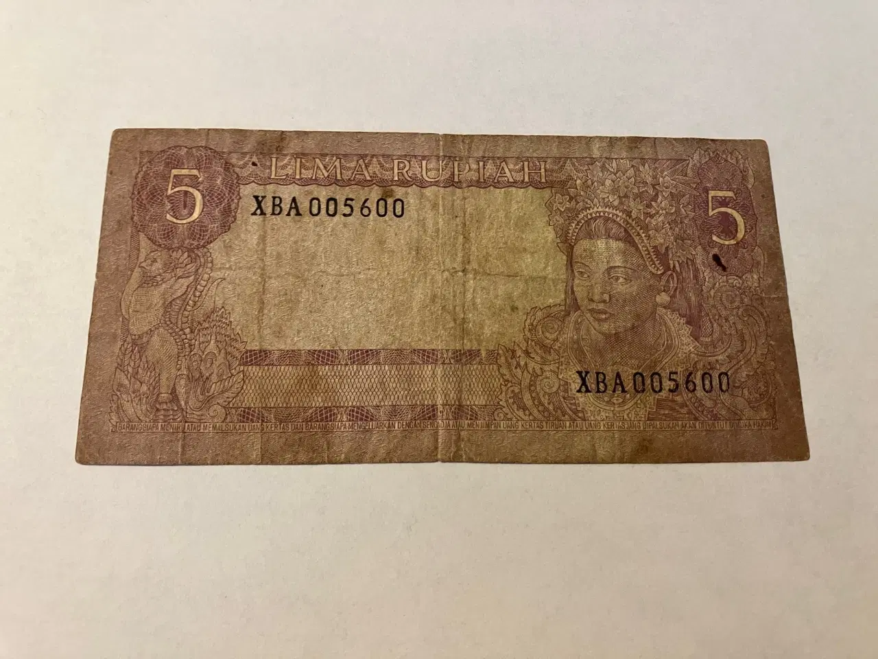 Billede 2 - 5 Rupiah 1960 Indonesia