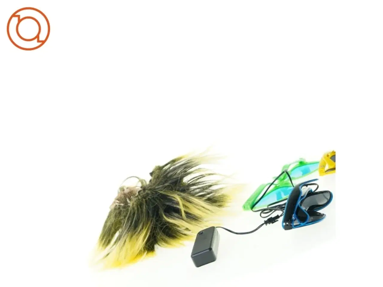 Billede 4 - Solbriller og paryk, udklædning (str. Blandet)