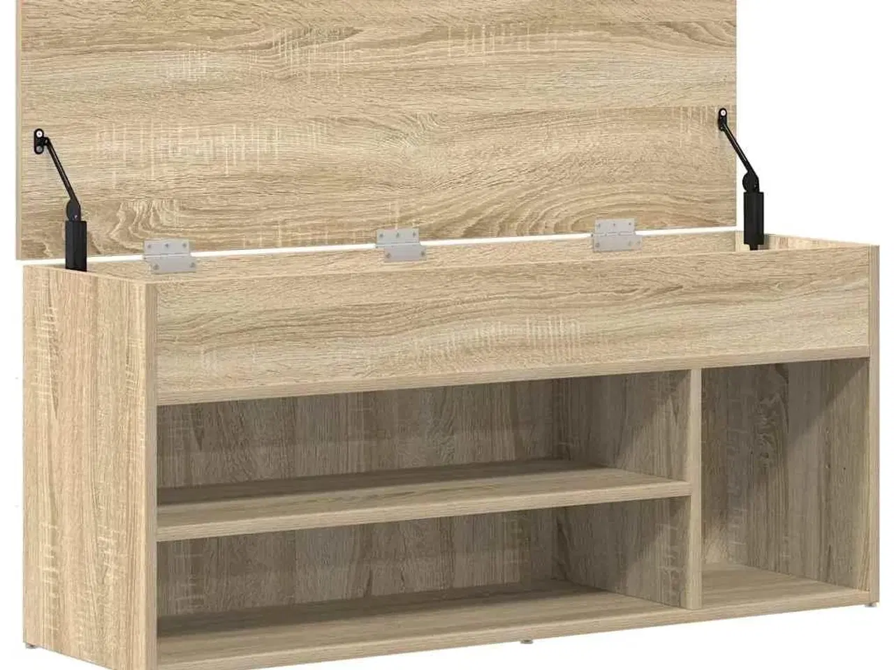 Billede 7 - Skobænk 102x30,5x45 cm konstrueret træ sonoma-eg