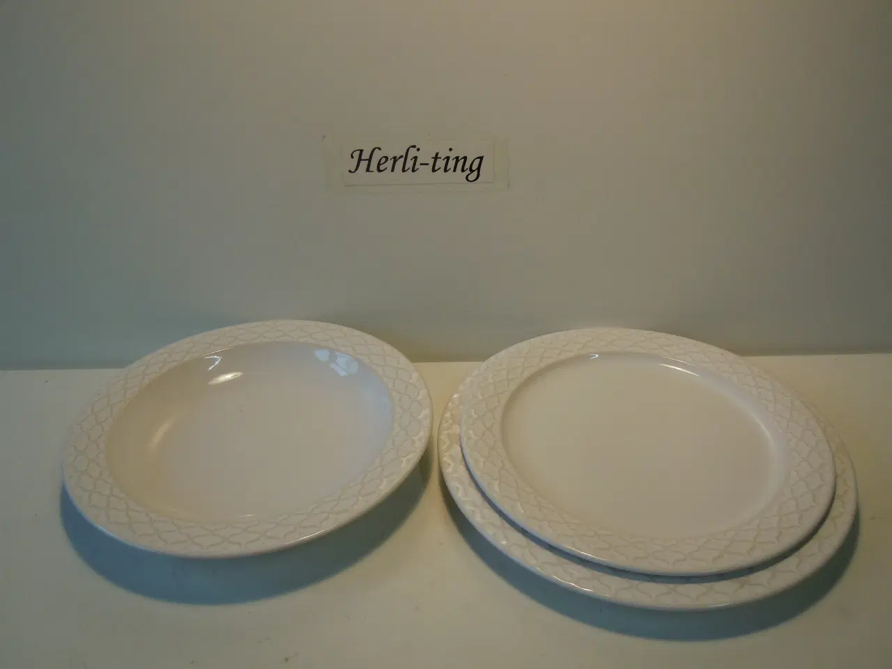 Billede 1 - B&G Palet Hvid spisestel til pris pr del fra