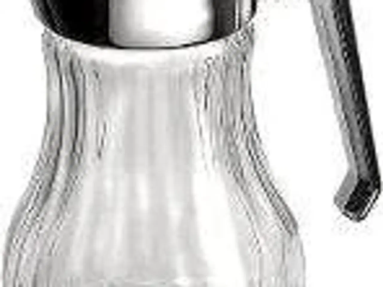 Billede 1 - 6 stk. Flødekande 300 ml m/skydelåg Glas med struktur