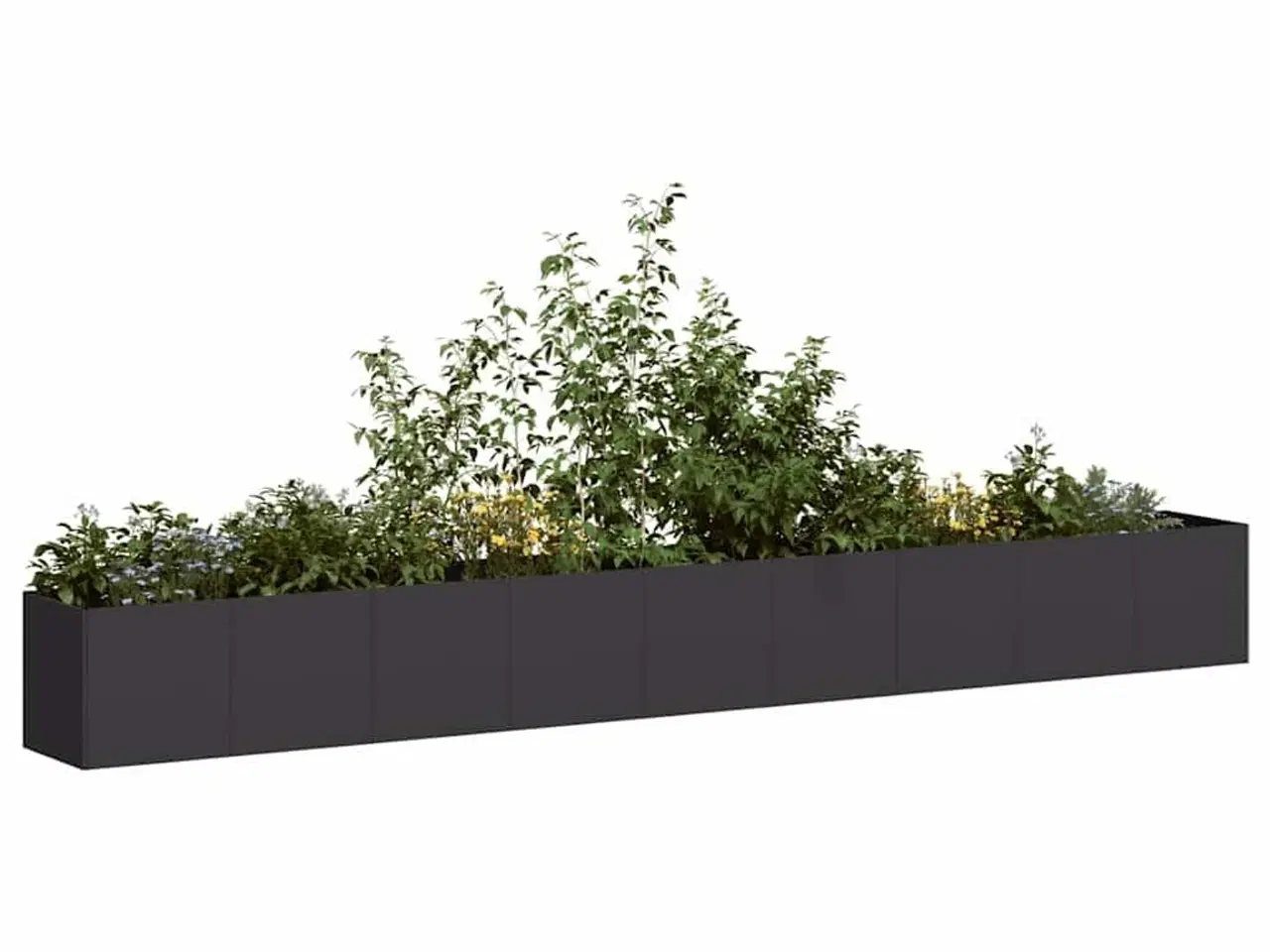 Billede 1 - Plantekasse sort 360x40x40 cm koldvalset stål