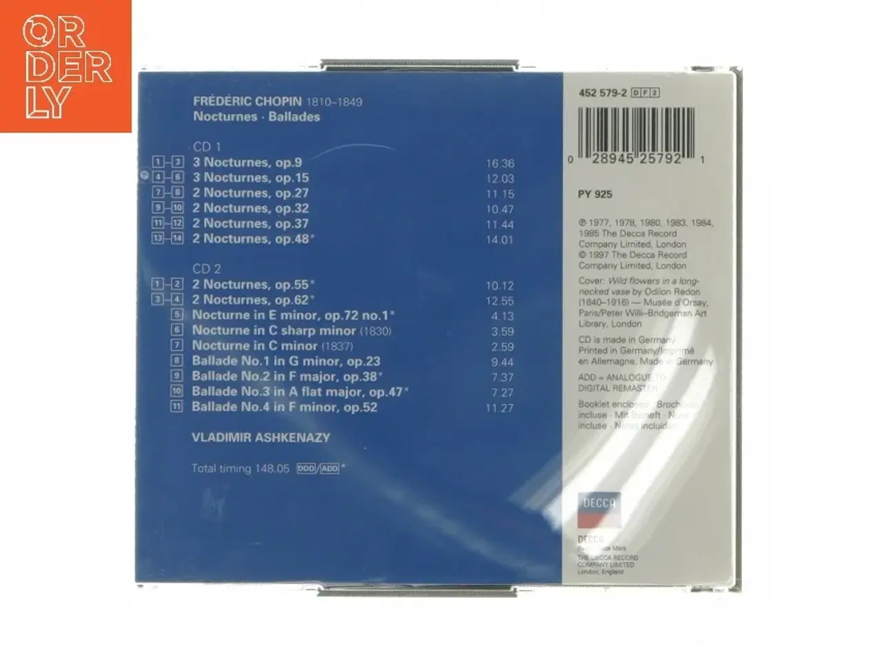 Billede 3 - Chopin Nocturnes - Vladimir Ashkenazy CD