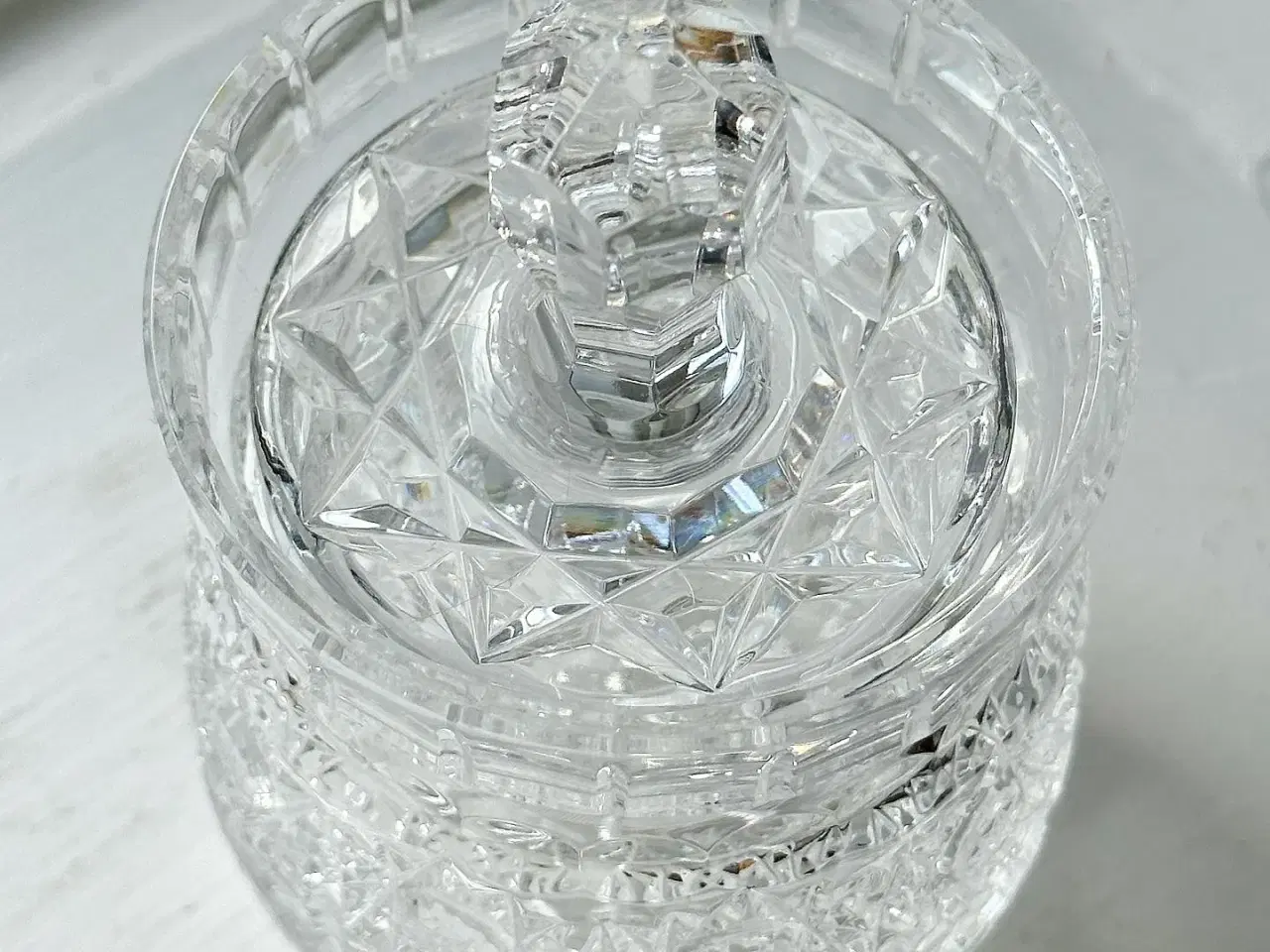 Billede 6 - Lågkrukke, facetteret krystal