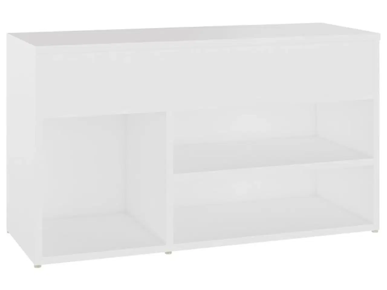 Billede 2 - Skobænk 80x30x45 cm konstrueret træ hvid