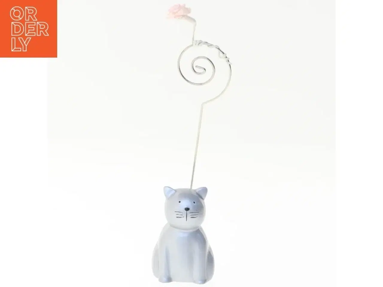 Billede 1 - Blå kat figur note holder (str. 14 x 3 og en halv cm)