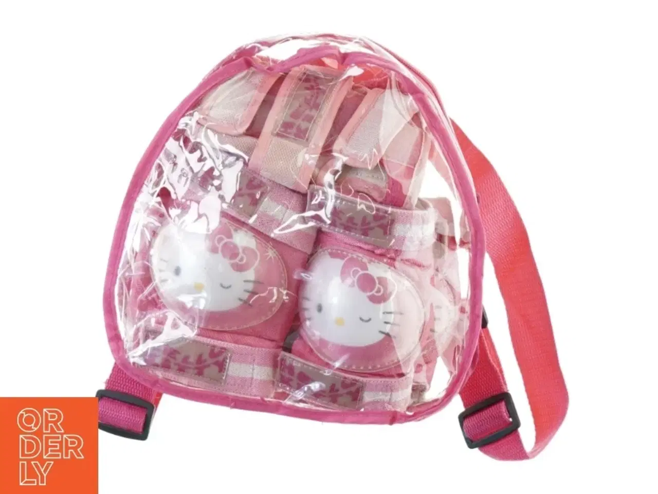 Billede 3 - Knæ, albue og håndleds beskyttere med Hello Kitty taske fra Sanrio (str. 25 til 50 kg)