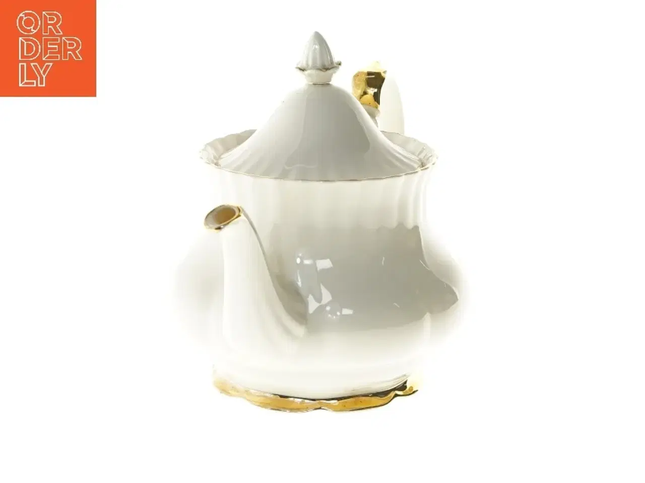 Billede 1 - Porcelæns tekande med guld kant fra Royal Albert (str. Ø 16x20 cm)