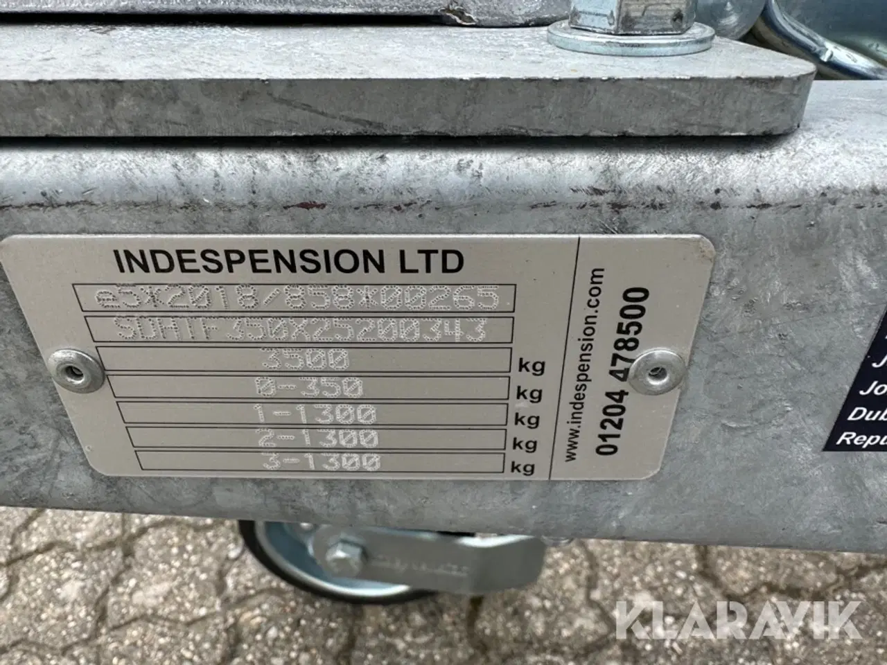 Billede 5 - 3 akslet tiptrailer Indespension HU12