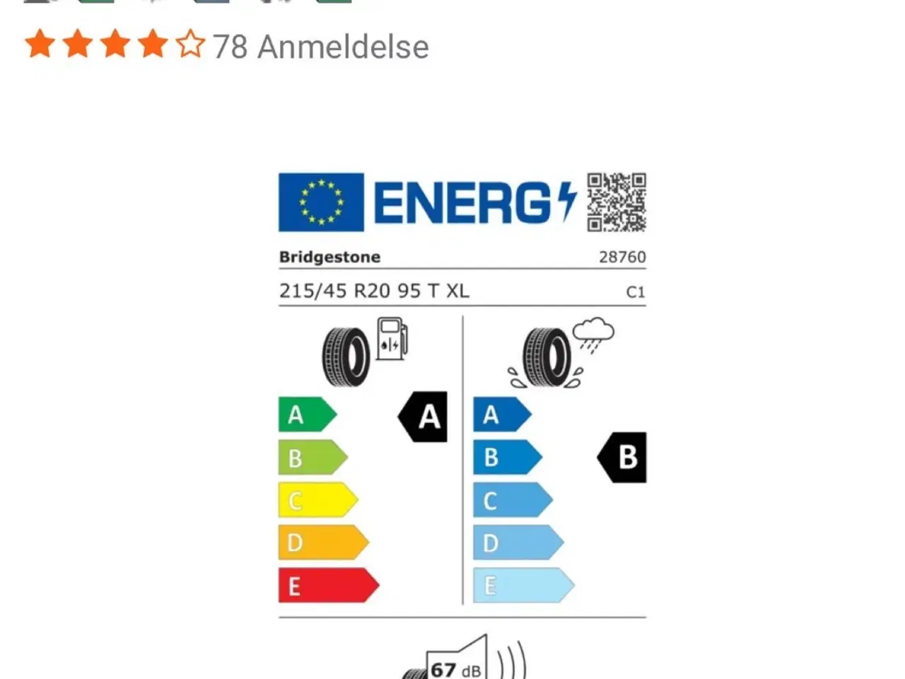 Billede 7 - Sommerdæk, Bridgestone, 215 / 45 / R20