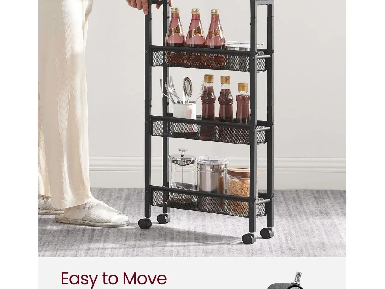 Billede 4 - Rullebord smalt på hjul 4 niveauer, vintage brun/sort