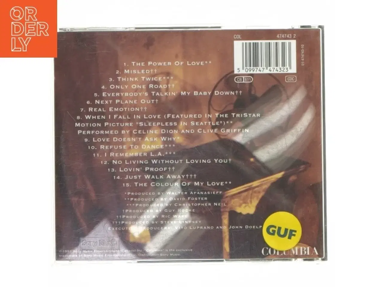 Billede 2 - Celine Dion - The Colour of My Love CD fra Columbia