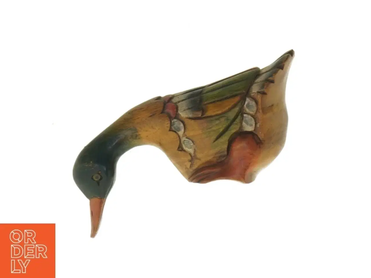 Billede 2 - Smukt bemalet Dykkende Træ and (str. 16 x 16 cm)