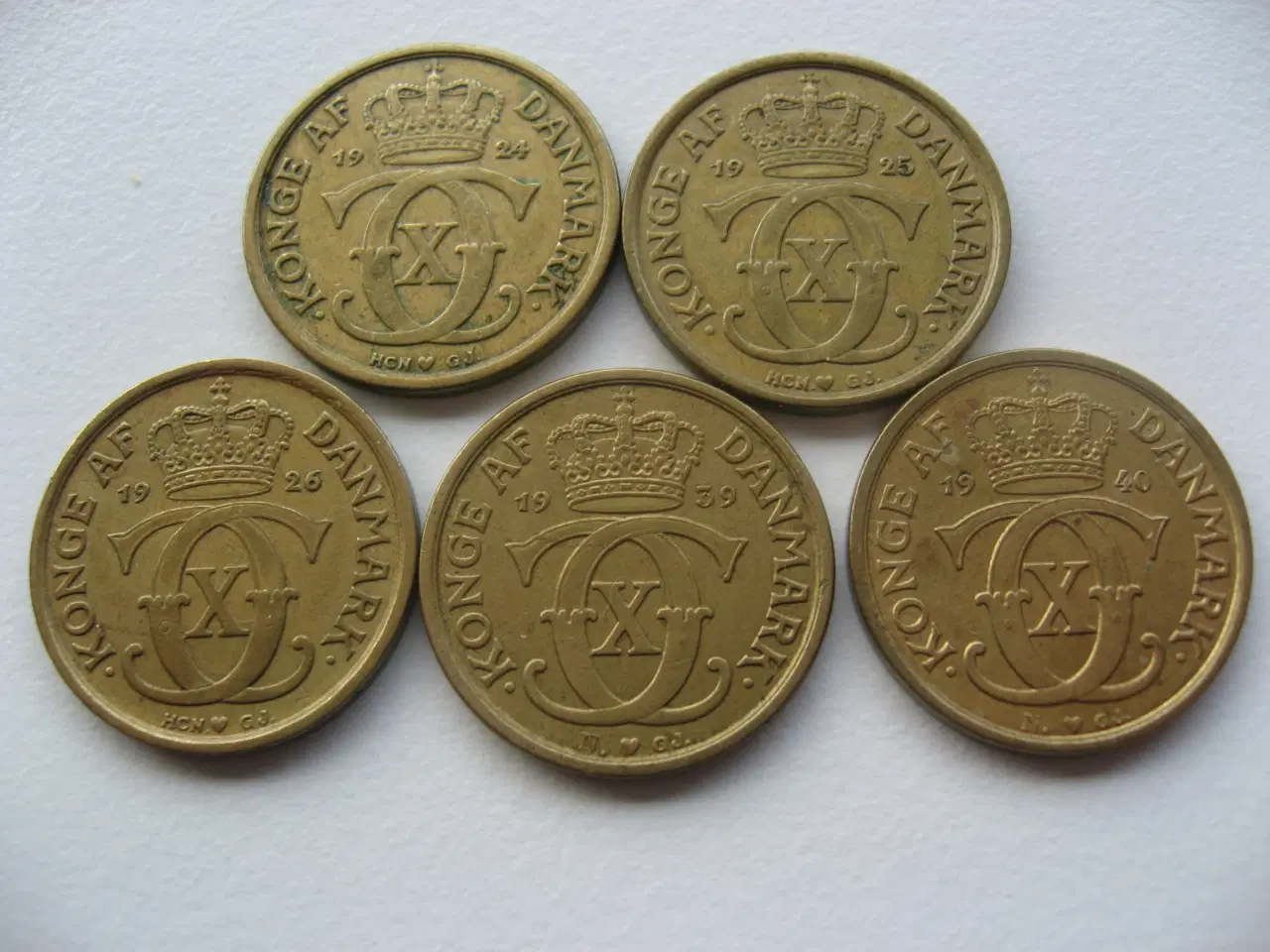 Billede 1 - Flot komplet sæt 1/2 kr 1924-1940, Samlet pris
