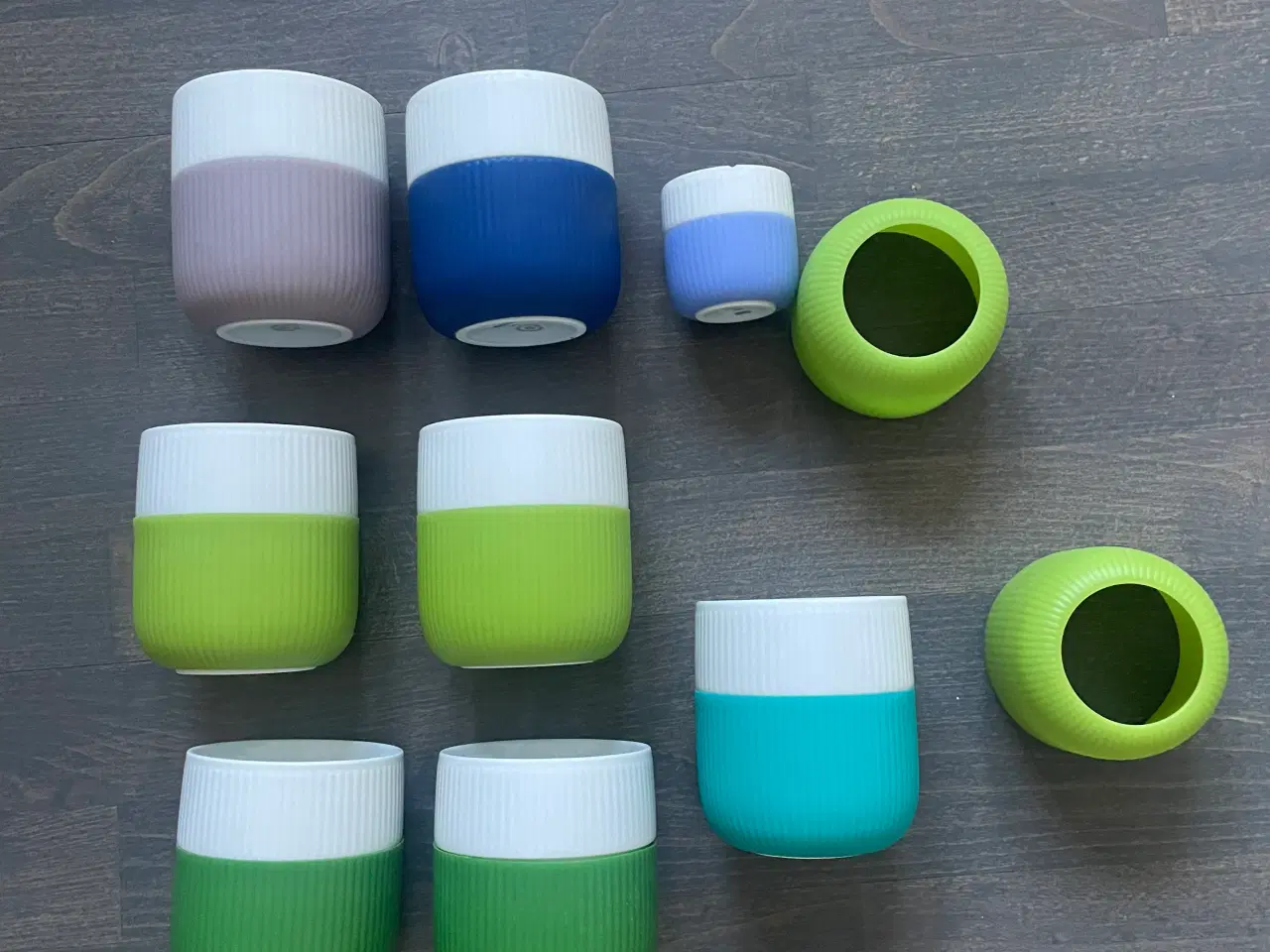 Billede 1 - Royal copenhagen contrast krus blå grøn mm