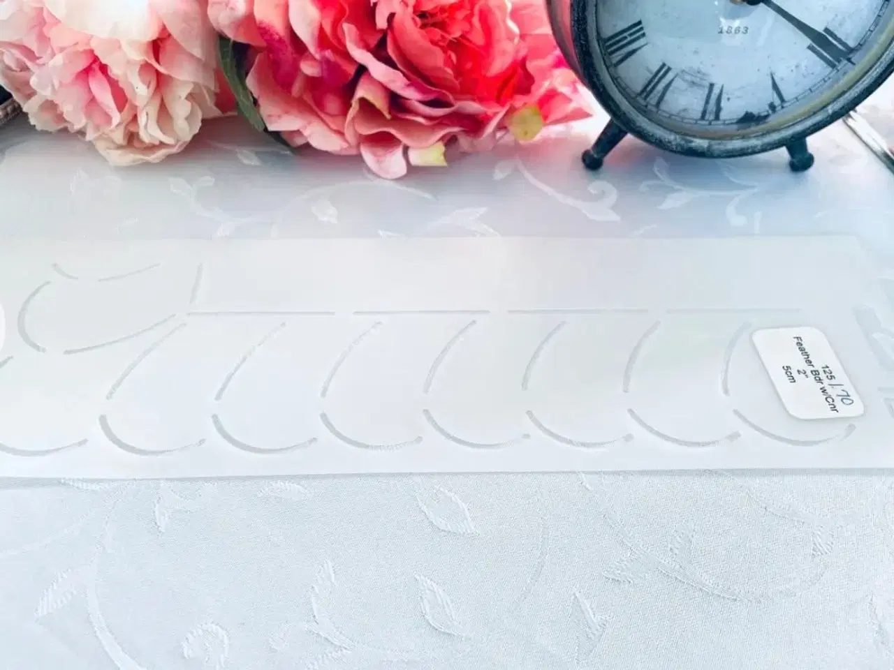 Billede 1 - Stencil quiltning fjer 