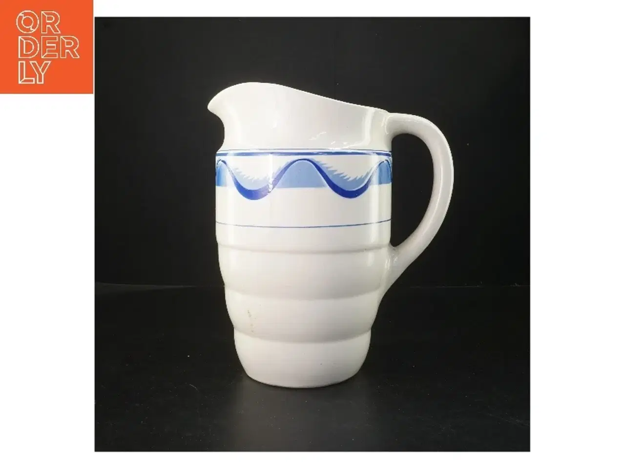 Billede 1 - Gammel Keramikkande med blåt mønster (str. 27x16 cm)