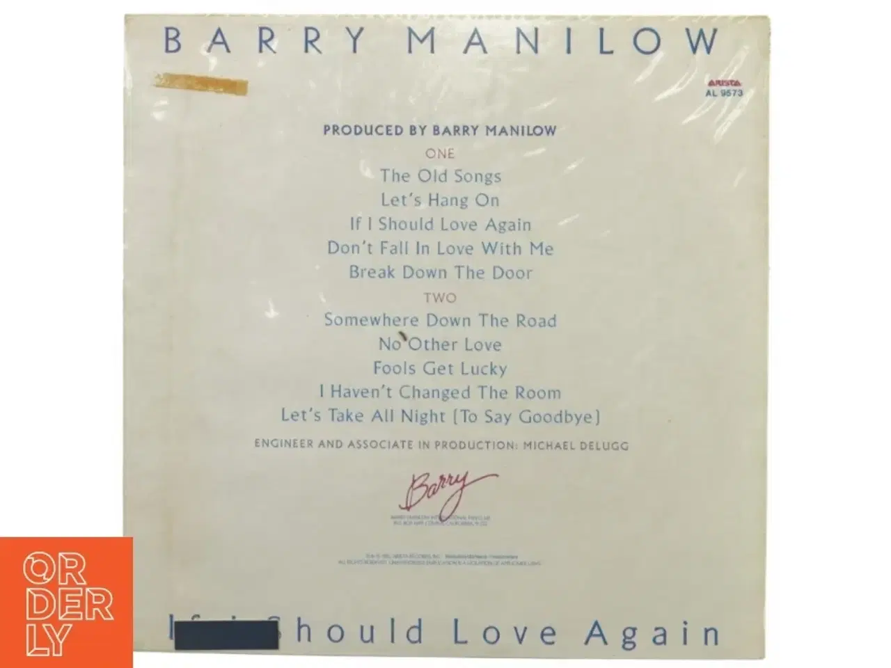 Billede 2 - Barry Manilow, if I should love again fra End Cv (str. 30 cm)