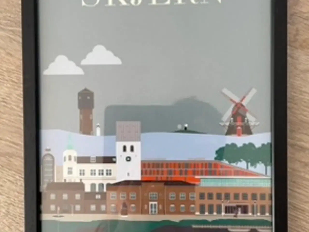 Billede 1 - Skjern plakat i ramme