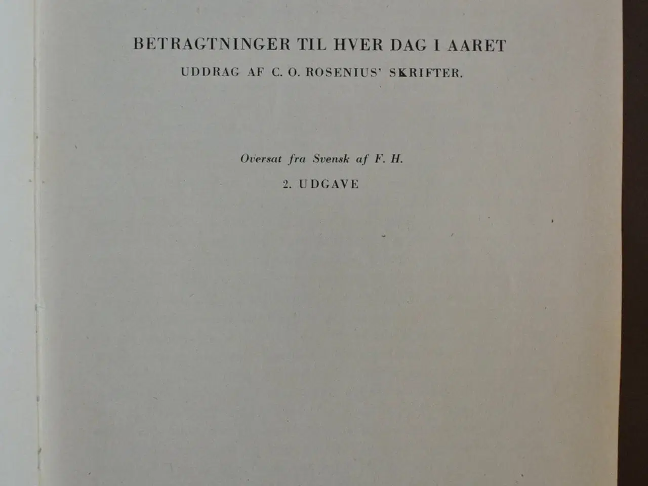 Billede 2 - husandagtsbog, af c. o. rosenius, emne: religion