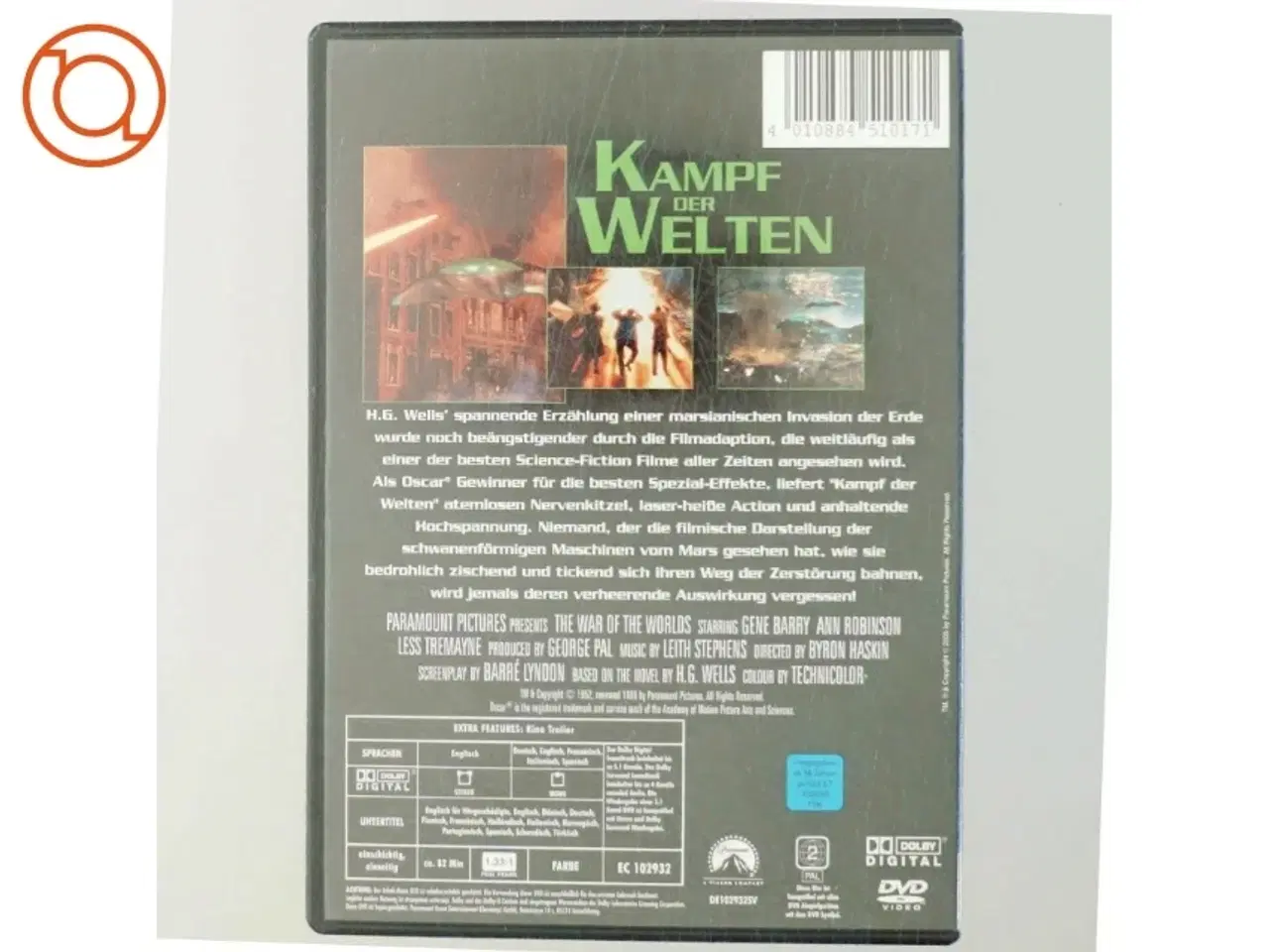 Billede 3 - The War of the Worlds (1954) (DVD) fra Paramount Pictures (Tysk cover, DK undertekster)