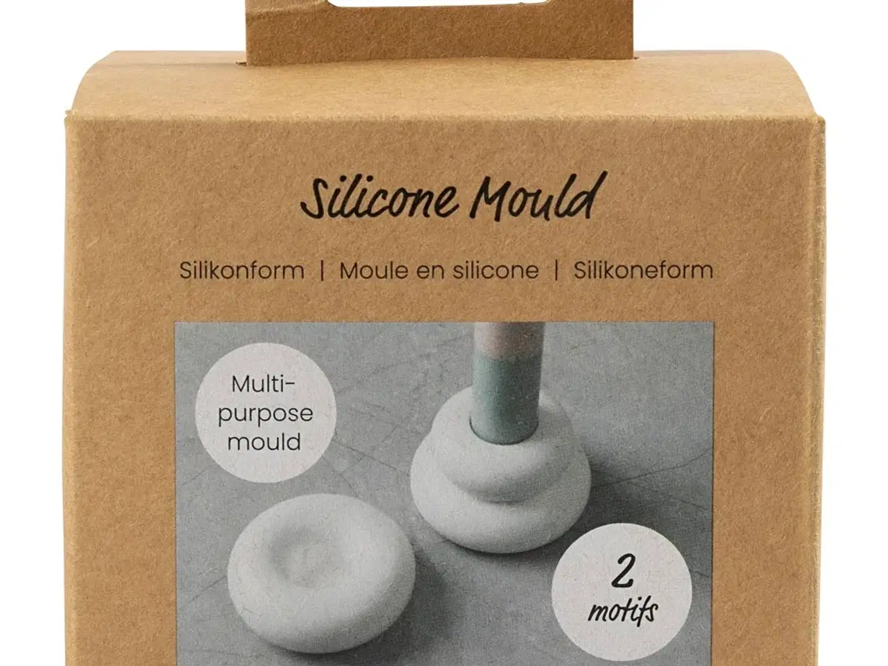 Billede 1 - Silikoneform, Donutformede lysestager, H: 2+3,8 cm, diam. 6+6,2 cm, mat transparent, 1 stk./ 1 pk.