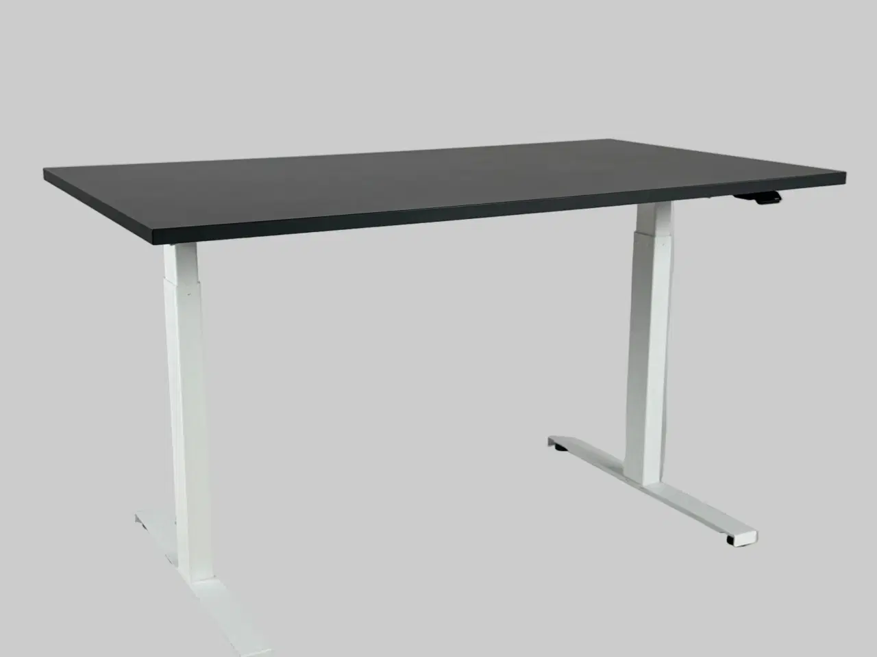 Billede 1 - Linak Hæve/sænkebord – Mørkegrå/Hvidt Stel 140x80 cm